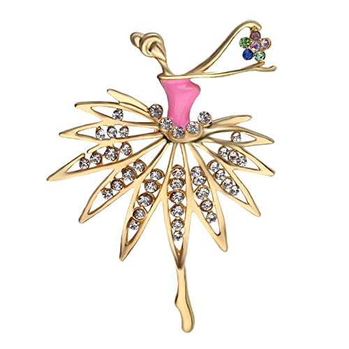 Kleider Clip High-End Pin -Studed Fashion All- Corsage Brosche Silberne Strickjacke Clips f眉 r Damen (D, One Size) von Generisch