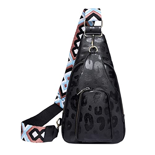 Kleine Gürteltasche für Damen, Leder, Umhängetasche, Brusttasche für Damen, literarische Kuriertasche, coffee, Einheitsgröße, Reiserucksäcke von Generisch