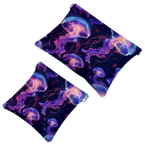 Kleine Kosmetiktasche mit Quetschverschluss, Reise-Make-up-Tasche für Geldbörse, kein Reißverschluss, selbstschließend, Mini-Make-up-Tasche für Damen und Mädchen, Giraffe in Sonnenbrille, lustiger von Generisch