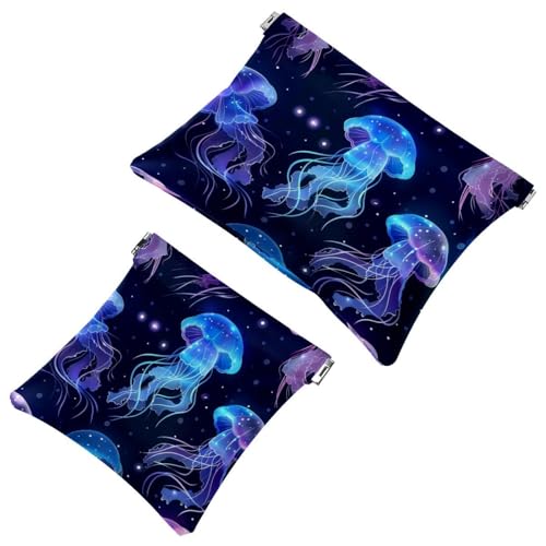 Kleine Kosmetiktasche mit Quetschverschluss, Reise-Make-up-Tasche für Geldbörse, kein Reißverschluss, selbstschließend, Mini-Make-up-Tasche für Damen und Mädchen, Giraffe in Sonnenbrille, lustiger von Generisch