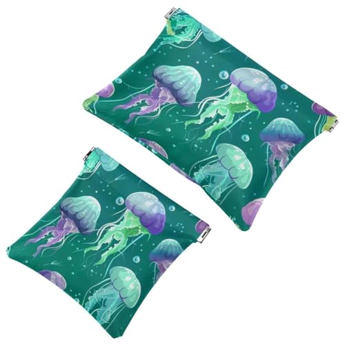 Kleine Kosmetiktasche mit Quetschverschluss, Reise-Make-up-Tasche für Geldbörse, kein Reißverschluss, selbstschließend, Mini-Make-up-Tasche für Damen und Mädchen, Giraffe in Sonnenbrille, lustiger von Generisch