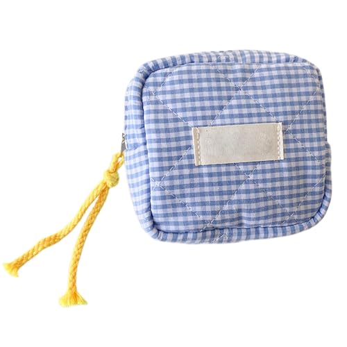 Kleine Make-up-Tasche, kleine Kosmetiktasche,Quadratische Kosmetiktasche für Damen | Tragbare Kosmetiktaschen für Damen, Münzbörse, quadratisch, kariert, Kosmetik-Organizer Kleine Make-up-Tasche, kleine Kosmetiktasche,Quadratische Kosmetiktasche für Damen | Tragbare Kosmetiktaschen für Damen, Münzbörse, quadratisch, kariert, Kosmetik-Organizer von Generisch