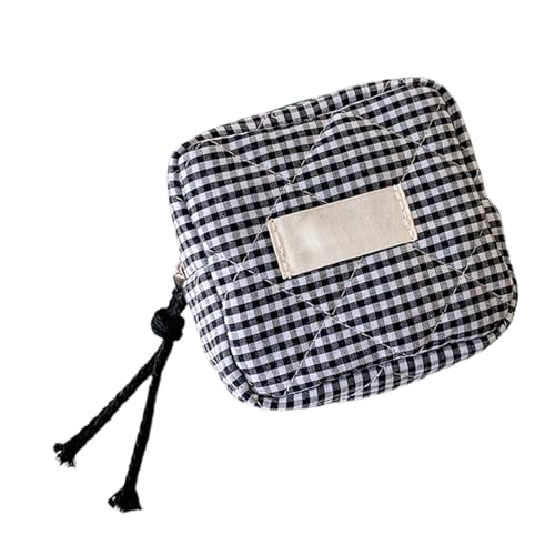 Kleine Make-up-Tasche, tragbare Lippenstift-Servietten, Aufbewahrungstasche, tragbare Kosmetiktasche für Damen, Münzbörse, quadratisch, kariert, Kosmetik-Organizer, Schwarz , Refer to description, Kleine Make-up-Tasche, tragbare Lippenstift-Servietten, Aufbewahrungstasche, tragbare Kosmetiktasche für Damen, Münzbörse, quadratisch, kariert, Kosmetik-Organizer, Schwarz , Refer to description, von Generisch
