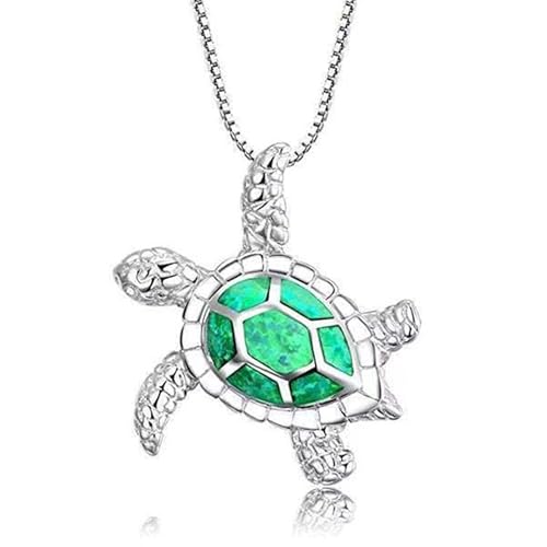 Kleine Schildkröten-Anhänger in schlichter Farbe, Opal, natürliches Epoxidharz, Meeresschildkröten-Halskette, Mädchen-Schmuck, praktisch und clever von Generisch