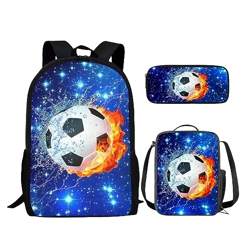 Kleiner Rollrucksack für Damen, Sport, Fußball-Rucksack für Jungen, mit Lunch-Tasche, Federmäppchen, Galaxie, Kindergarten, Mittelschule, Schwarz , Einheitsgröße, Rucksack Rucksäcke Kleiner Rollrucksack für Damen, Sport, Fußball-Rucksack für Jungen, mit Lunch-Tasche, Federmäppchen, Galaxie, Kindergarten, Mittelschule, Schwarz , Einheitsgröße, Rucksack Rucksäcke von Generisch