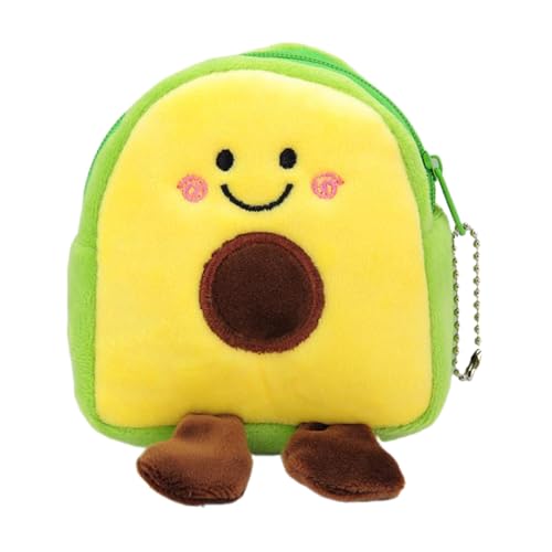Kleines Portemonnaie Für Damen – Münzbörse | Damen-Geldbörsen Und -Beutel | Geldbeutel Mit Fruchtmuster | Geldbörse In Avocadoform | Kompakter Kleingeldhalter Für Ausweis, Schlüssel, Headset, Lippenst von Generisch