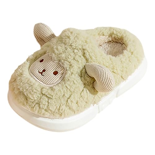 Kleinkind Jungen Mädchen rutschfest Gummisohle Schuhe Plüsch Wärme Weiche Cute Tiere Hausschuhe Plüsch Pantoffeln Baumwolle Hausschuhe Kuschelige Home rutschfeste Slippers Winterschuhe Größe 34-36.5 von Generisch