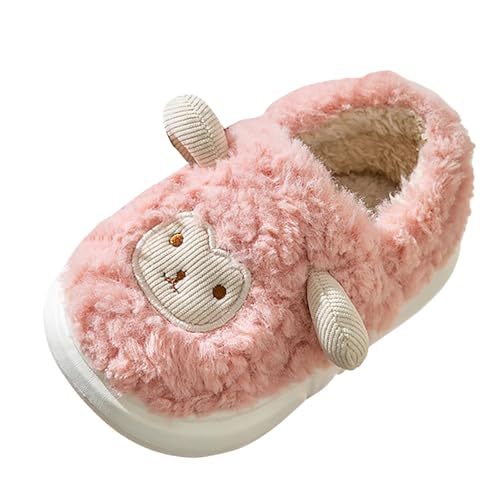 Kleinkind Jungen Mädchen rutschfest Gummisohle Schuhe Plüsch Wärme Weiche Cute Tiere Hausschuhe Plüsch Pantoffeln Baumwolle Hausschuhe Kuschelige Home rutschfeste Slippers Winterschuhe Größe 34-36.5 von Generisch
