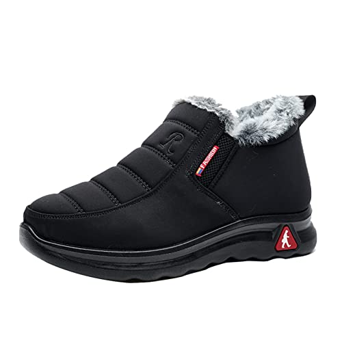 Kleinkind Jungen Schuhe Größe 5 Slip Winter Flach Splashing Plus Samt Warm Kurze Stiefel, Schwarz , 37.5 EU von Generisch