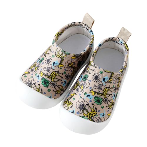 Kleinkinder, Mädchen, Jungen, Kinder, Freizeitschuhe, Segeltuch, weicher Boden, atmungsaktiv, Slip-on-Sportschuhe, Socken, Schuhe Kleidung 1 Jahr Junge (Coffee, 23 Toddler) von Generisch