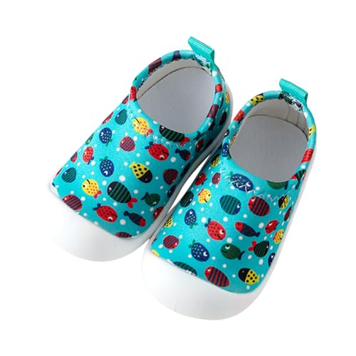 Kleinkinder, Mädchen, Jungen, Kinder, Freizeitschuhe, Segeltuch, weicher Boden, atmungsaktiv, Slip-on-Sportschuhe, Socken, Schuhe Kleidung 1 Jahr Junge (Green, 21 Infant) von Generisch