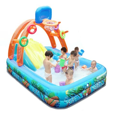 Kleinkinderbecken - Aufblasbarer Swimmingpool Kinder | Swimmingpool-Basketballkorb Mädchen, Kinderbecken Wasserpartys Im Garten von Generisch