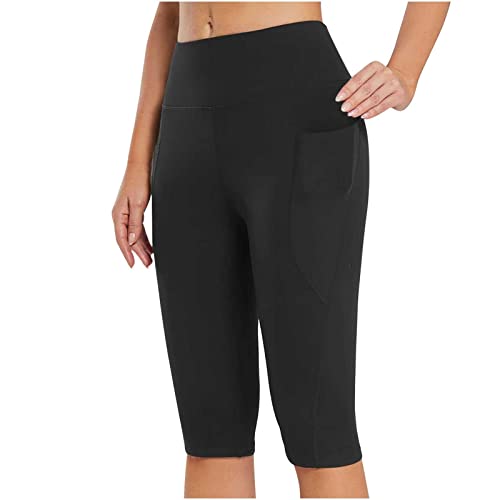 Knackpo Kompressionsleggins Damen Knielang Sportleggings，Leggins Push Up Boot Kurz Gym Sportleggins Weiß Reitleggings Sport Weisse Lederleggings Sommer 3/4 Dreiviertel-Leggings Rock Wanderleggings von Generisch