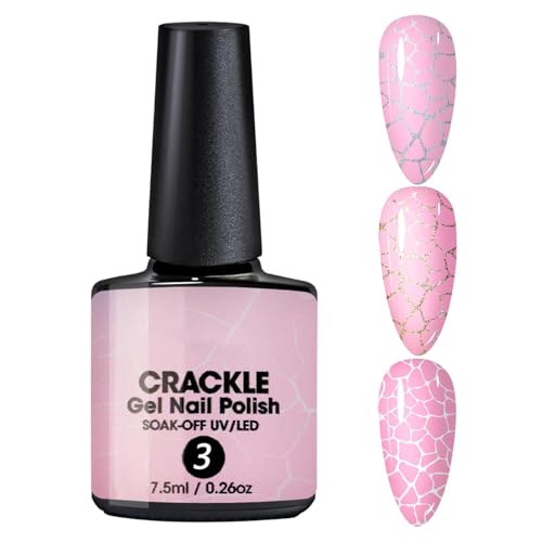 Knistern Nagellack, Crackle Gel Nagellack, Magischer Crackle Gel Nagellack, Gemusterter Nagellack mit Crackle Effekt, langs anhaltende, lufttrocknende Nagelkunst für Frauen und Mädchen Knistern Nagellack, Crackle Gel Nagellack, Magischer Crackle Gel Nagellack, Gemusterter Nagellack mit Crackle Effekt, langs anhaltende, lufttrocknende Nagelkunst für Frauen und Mädchen von Generisch