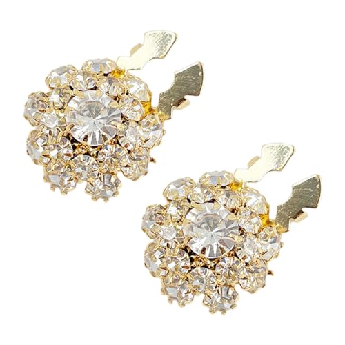 Knopfabdeckungen | Manschettenknöpfe für Frauen | Schmuckhülsen-Knopfabdeckungen | glänzende Strass-Schmuck-Hemd-Brosche – 2 x Hemdärmelknöpfe, Kleidungszubehör für Damen und Mädchen, Refer to von Generisch