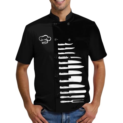 Kochjacke Herren Kurzarm Küche Uniform Bäckerjacke Küchebekleidung Hemd Langarm Weiß Koch Kostüm Arbeitsschuhe Damen T Shirt Arbeitsjacke Bäckerhose Top Chef Kochjacke Herren Kurzarm Küche Uniform Bäckerjacke Küchebekleidung Hemd Langarm Weiß Koch Kostüm Arbeitsschuhe Damen T Shirt Arbeitsjacke Bäckerhose Top Chef von Generisch