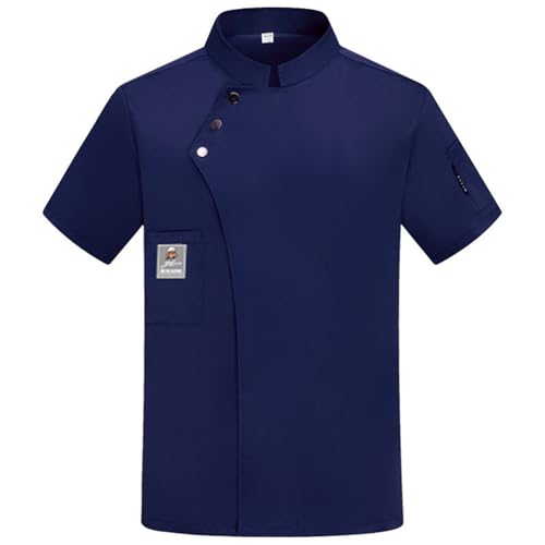Kochjacke Kurzarm-Küchenkleidung Für Herren & Damen Arbeitsuniform Bäckerei Herd Food Koch Kostüm Herren Koch Jacken für Männer Koch Kostüm Kurzarm Damen Berufsbekleidung Gastronomie von Generisch