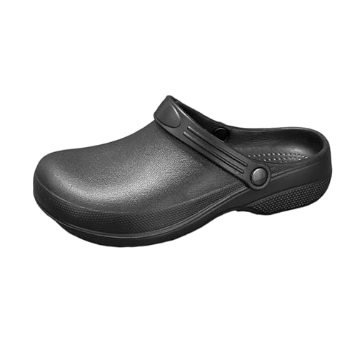 Kochschuhe Herren Gartenschuhe Unisex Herren Damen Clogs Mit Rutschfester Sohle Gartenclogs Küchenschuhe Sommer Leicht Hausschuhe Badelatschen Weiche Sandalen Garten Pantoletten Strand Schuhe von Generisch