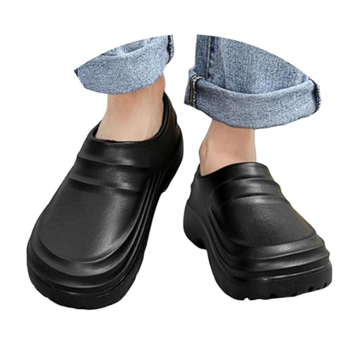 Kochschuhe Herren Clogs Rutschfeste Schuhe Leichte Elevate Shoes Arbeitsschuhe Wasserdichte Küchenschuhe Gartenschuhe Anti-Rutsch Gummi Arbeitsclogs Krankenhaus Gartenarbeit Frauen von Generisch