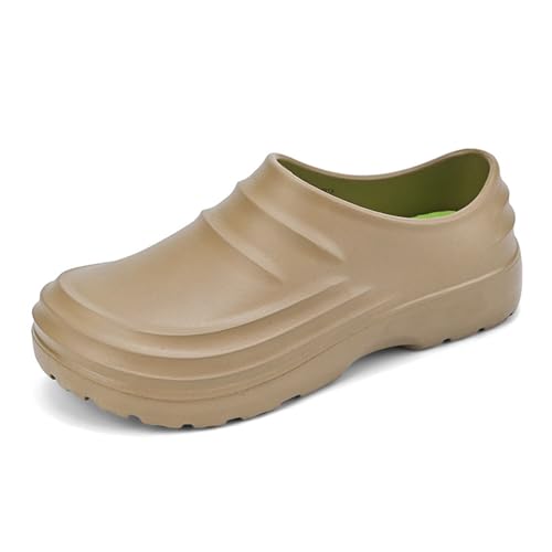 Kochschuhe rutschfeste Clogs Arbeitsschuhe Kochschuhe Für Männer Küchenschuhe Zapatos De Chef Für Frauen (Khaki, 41) von Generisch