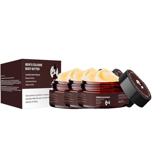 Kölnische Körperbutter für Männer, Körperbutter mit Pheromonen, stärkt Charisma und Selbstvertrauen, pflegt intensiv und sorgt für einen langanhaltenden Duft (3PCS) von Generisch