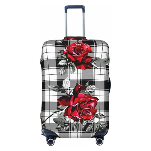 Kofferabdeckung, Gepäckschutz, kariert, Büffelkariert, Blume, elastisch, kratzfest, staubdicht, passend für 55,9 - 61 cm, mehrfarbig, M Kofferabdeckung, Gepäckschutz, kariert, Büffelkariert, Blume, elastisch, kratzfest, staubdicht, passend für 55,9 - 61 cm, mehrfarbig, M von Generisch