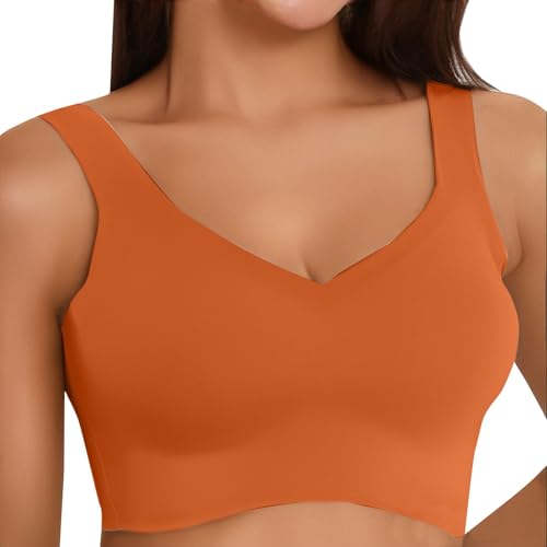 Komfort Nahtlos BHS Damen Klassische IceSilk BH Ohne Bügel Sport BH P-ush Up mit Verstellbarem Bustier Große Brüste Unterwäsche Starker Halt Trainings Schlaf BHS Gepolstert für Alltag Yoga Komfort Nahtlos BHS Damen Klassische IceSilk BH Ohne Bügel Sport BH P-ush Up mit Verstellbarem Bustier Große Brüste Unterwäsche Starker Halt Trainings Schlaf BHS Gepolstert für Alltag Yoga von Generisch