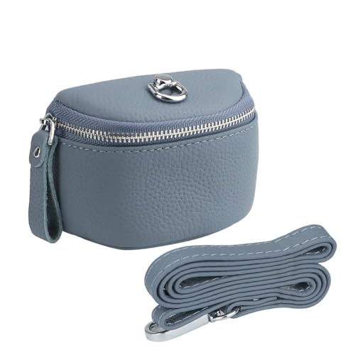 Kompakte Damen-Geldbörse aus echtem Leder, mit Neckholder, kleine Münzgeldbörsen, einfach und Make-up, tragbar, Kopfhörer-Aufbewahrung, Mini-Tasche, Aufbewahrung, Kulturbeutel, großer Gepäckgriff, von Generisch