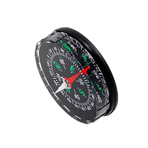 Kompass Gezackter Kompass Wiederverwendbarer Kunststoff Ölgefüllter Kompass Mini Camping zum Wandern Camping Navigation Schwarz von Generisch