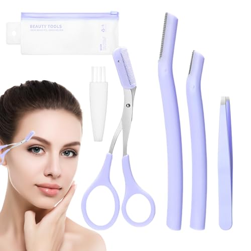 Kompliment Für Augenbrauen – Augenbrauen-Trimmer-Set | Augenbrauen-Set für Männer Frauen | Schutzabdeckung, Augenbrauenschneider mit Etui für Anfänger und Make-up-Künstler von Generisch