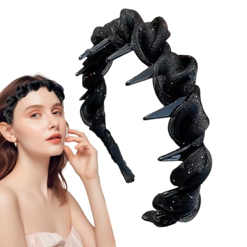 Kopfbedeckung mit Zähnen – Anti-Rutsch-Haarreifen mit Zähnen – modisches Haarstyling-Zubehör, leichter Kopfschmuck für Schwester, Ehefrau, Freundin von Generisch