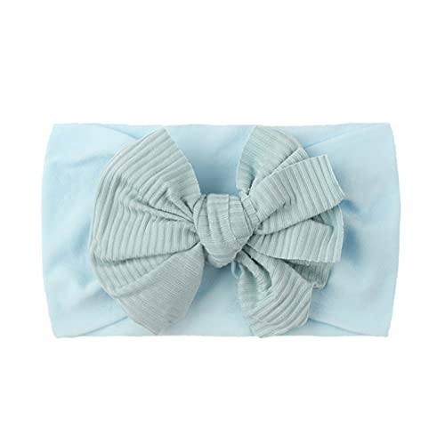 Kopfbekleidung Mädchen Haare 1 PC Bogen Haarbandzubehör Kinder Baby solide Babypflege Stirnband Breit Kinder (Blue, One Size) von Generisch