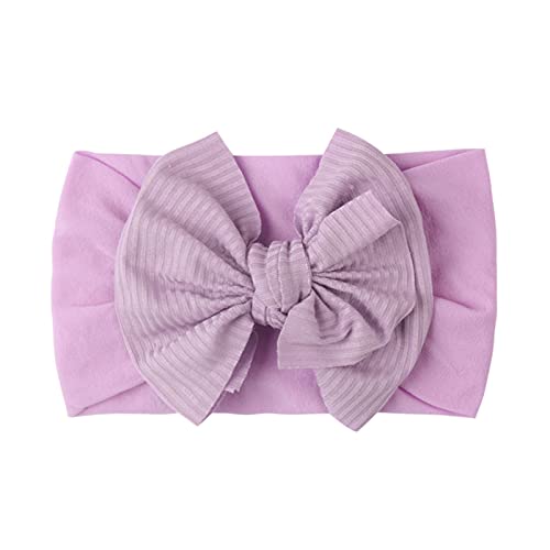 Kopfbekleidung Mädchen Haare 1 PC Bogen Haarbandzubehör Kinder Baby solide Babypflege Stirnband Breit Kinder (Purple, One Size) von Generisch