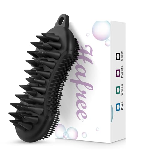Kopfhaut-Massagegerät, Shampoo-Bürste, 3-in-1 Silikon-Kopfhautschrubber für lockiges, dickes, nasses Haar für Kinder, Frauen, Männer, Hunde, Kopfhaut-Peeling-Bürste für Haarwachstumspflege, Kopfhaut-Massagegerät, Shampoo-Bürste, 3-in-1 Silikon-Kopfhautschrubber für lockiges, dickes, nasses Haar für Kinder, Frauen, Männer, Hunde, Kopfhaut-Peeling-Bürste für Haarwachstumspflege, von Generisch