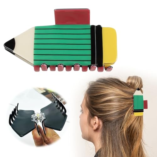 Kopftuch Mädchen Sommer Bleistift-Haarclips Accessoires Zurück zur Schule Haar-Accessoires für Lehrer Dankesgeschenk Kristall Haarnadel Abschlussball (C, 8. 6cm) von Generisch