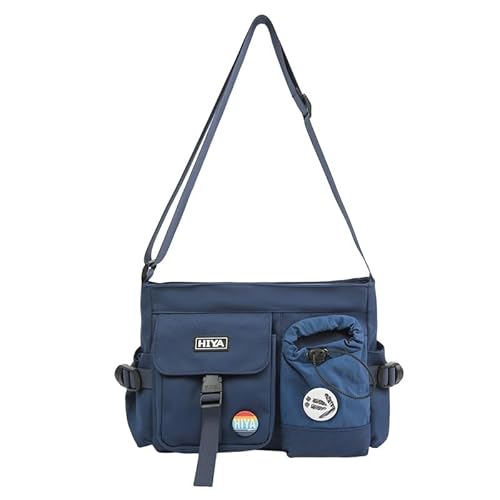Koreanischer Stil Canvas Messenger Bag mit Blumendruck, niedliche große Kapazität, Umhängetasche, Crossbody Satchel für Mädchen, leichte Schultasche für Studenten, Pendeln oder den täglichen Gebrauch Koreanischer Stil Canvas Messenger Bag mit Blumendruck, niedliche große Kapazität, Umhängetasche, Crossbody Satchel für Mädchen, leichte Schultasche für Studenten, Pendeln oder den täglichen Gebrauch von Generisch