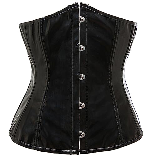 Korsage Damen Schwarz Grosse Grösse Bauchweg Brustfrei Elegant Unterbrust Corsage Party Stark Formend Sport Korsett Oberteil Bauchweggürtel Sexy Mit Push Up Reizwäsche Waist Trainer Underbust Corset von Generisch