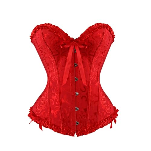 Korsett Baumwolle Für Damen Mit Riemen, Über Der Brust, Zur Reduzierung Und Trainieren Der Taille, Schwarzes Bustier (ZA-Red, XS) von Generisch