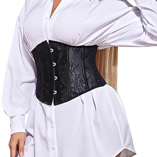 Korsett Damen Oberteil Reizwäsche Große Größen Bauchweg Underbust Corset Bauchweggürtel Korsage Stark Formend Sexy Übergröße Brustfrei Unterbrust Corsage Mit Push Up Party Schwarz Waist Trainer von Generisch