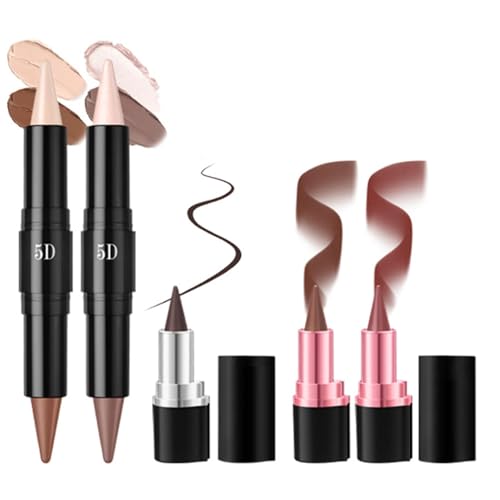 Kosmetik-Stift-Set – Make-up-Stift für Gesichts-Augenfarben | KOMBO DI FACCIO SET FÜR FRAUEN | Cream Blush und Highlighter Bronzer Pen | Natürlicher von Lang D von Generisch