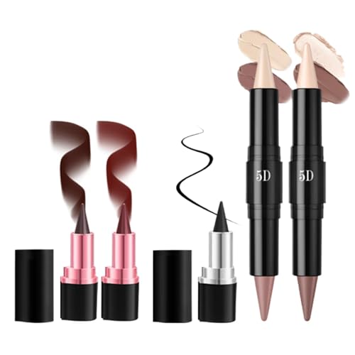 Kosmetik-Stift-Set – Make-up-Stift für Gesichts-Augenfarben | KOMBO DI FACCIO SET FÜR FRAUEN | Cream Blush und Highlighter Bronzer Pen | Natürlicher von Lang D von Generisch