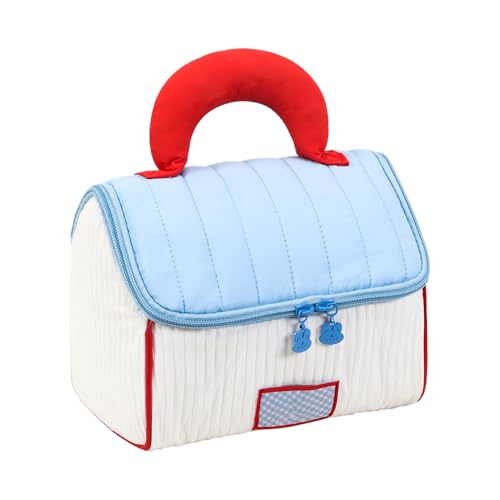 Kosmetiktasche,Makeup Etui Für Damen Im Häuser Design | Kosmetik Organizer Tragbare Aufbewahrung Reise Business Freizeit Alltag Pendeln Fitness von Generisch