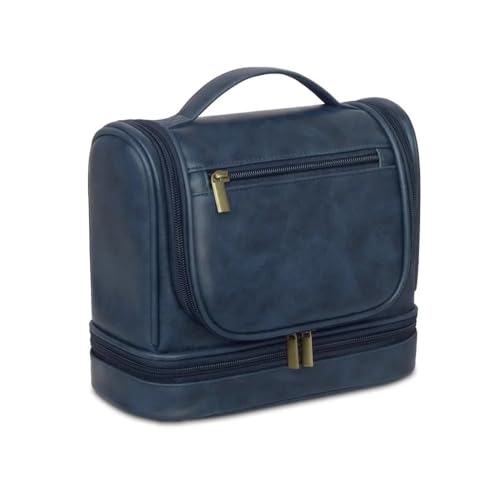 Kosmetiktasche Herren Doppelschicht Business Kulturbeutel Große Kapazität High-End Multifunktional Wasserdicht Kosmetik Tragbare Aufbewahrungstasche, 3, Einheitsgröße von Generisch