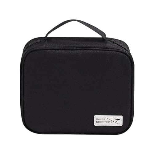 Kosmetiktasche für Damen, elegante Make-up-Tasche, Reise-Toilettenartikel-Organizer, Aufbewahrung, Hängetasche, Tragetasche, Schwarz von Generisch