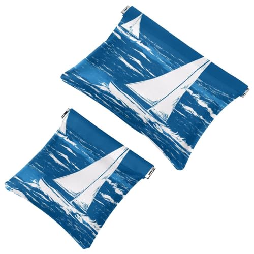 Kosmetiktasche für Damen, wasserdicht, Leder, Make-up-Tasche, kein Reißverschluss, selbstschließend, Make-up-Tasche für Mädchen, Mini-Tasche für Geldbörse, Weihnachts-Candycane rot und grün gestreift, von Generisch