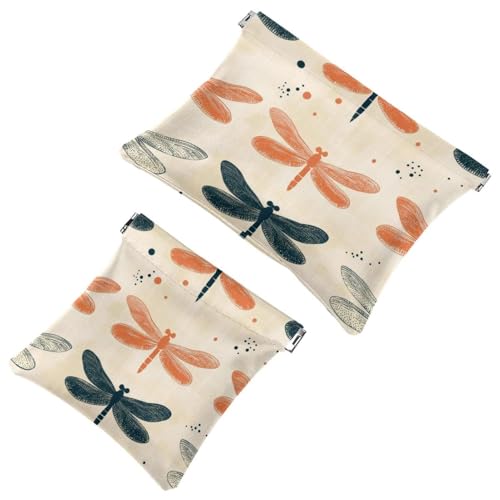 Kosmetiktasche für Damen, wasserdicht, Leder, Make-up-Tasche, kein Reißverschluss, selbstschließend, Make-up-Tasche für Mädchen, Mini-Tasche für Geldbörse, Weihnachts-Candycane rot und grün gestreift, von Generisch