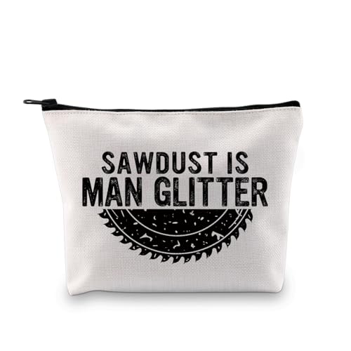 Kosmetiktasche für Holzarbeiter, sarkastische Zitate, Geschenk, Sägemehl ist Mann, Glitzer, Kosmetiktasche, Tischlergeschenk, Sawdust is Man Glitter von Generisch