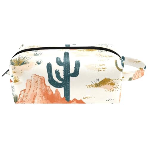 Kosmetiktasche im Boho-Stil mit Blumen und Federn, tragbare hängende Reise-Kulturbeutel, Leder-Make-up-Tasche, Kinder-Federmäppchen, Mehrfarbig 04, 8.2x3.1x3.5 in/21x8x9 cm von Generisch