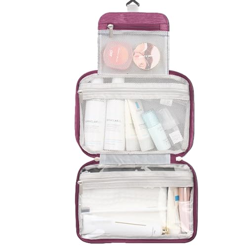 Kosmetiktasche mit Mehreren Fächern, Make-up-Tasche mit Fächern | Tragbare Kosmetiktasche,Kulturbeutel, Make-up-Organizer, Wasserabweisende Make-up-Kosmetiktasche für Shampoo von Generisch