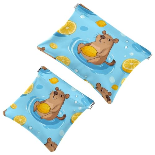 Kosmetiktasche mit Quetschverschluss, niedlicher Kaktus, nahtlos, botanisches Muster, wasserdicht, Reise-Make-up-Tasche für Geldbörse, tragbare Mini-Make-up-Tasche, kein Reißverschluss für Damen, von Generisch